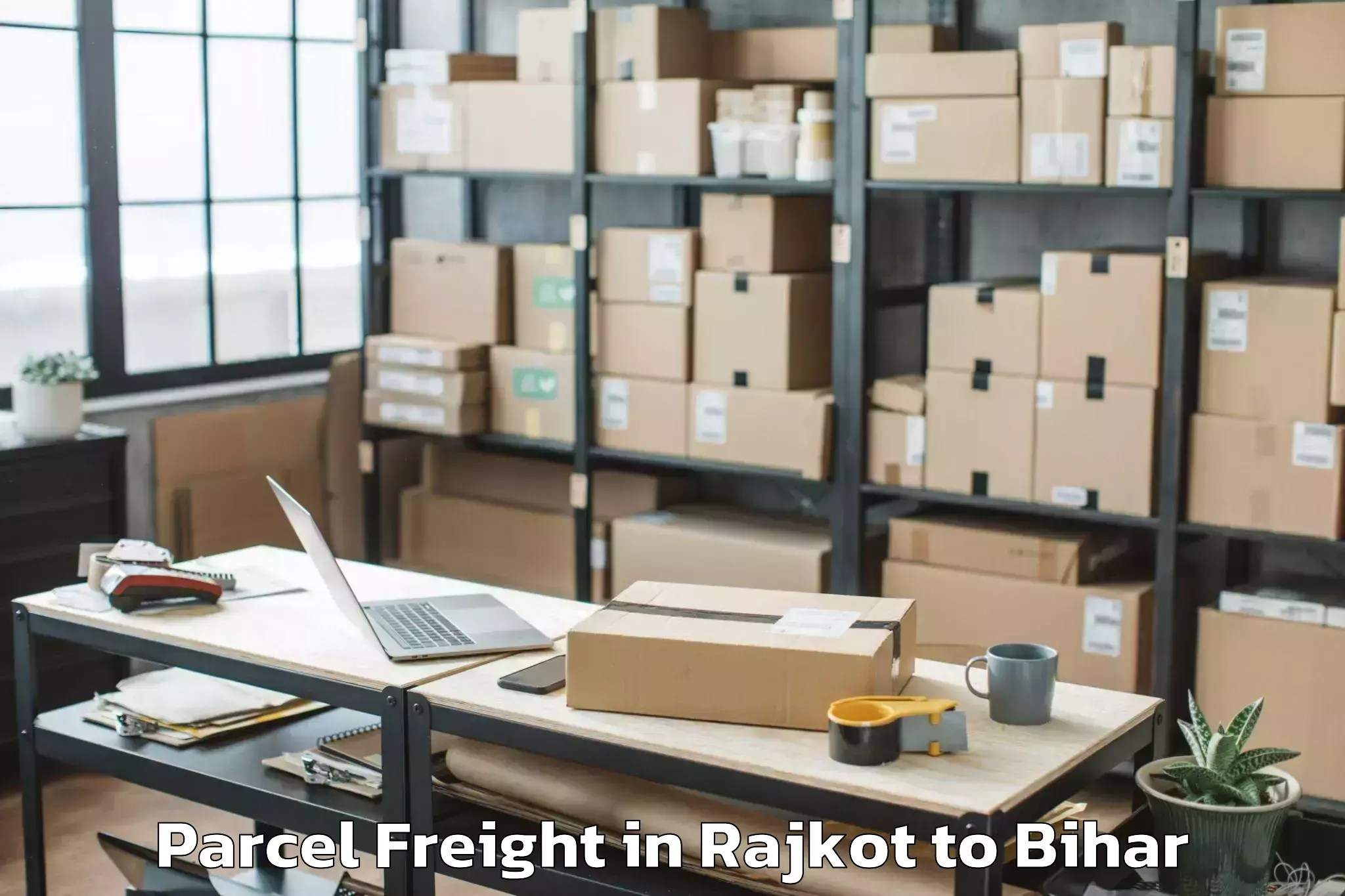 Top Rajkot to Maheshkhunt Parcel Freight Available